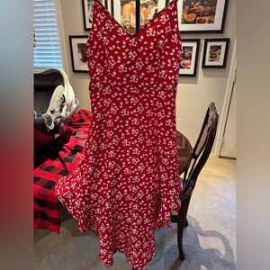 Red Floral Maxi Dress